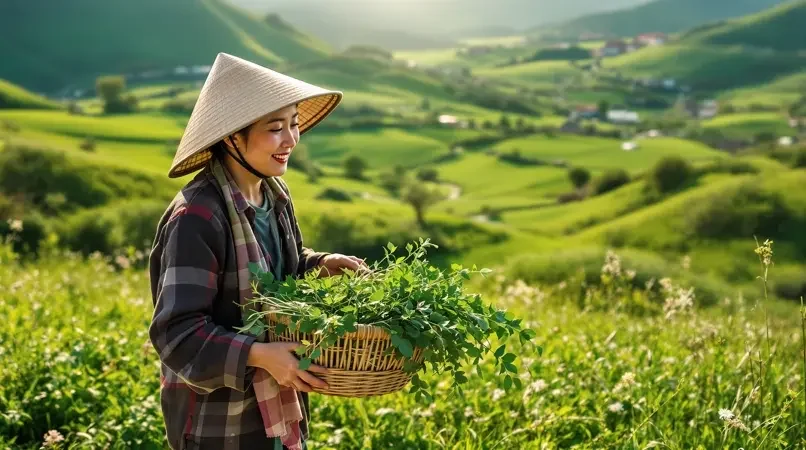 久久影视上山采野菜，满满一筐春天的味道 - 久久影视高清实拍视频封面